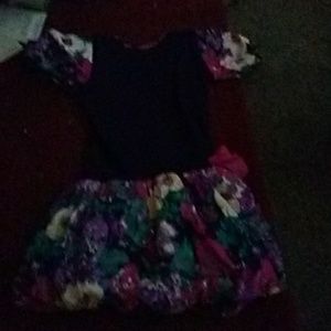 Blue dress with flowers